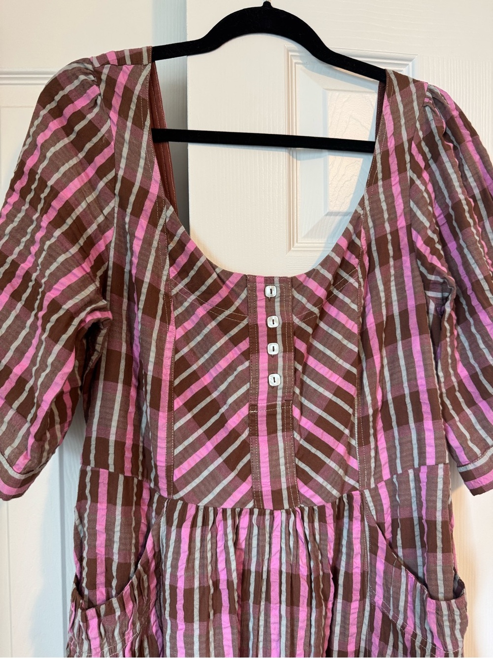 Free People Plaid Midi Dress - Picture 4 of 5